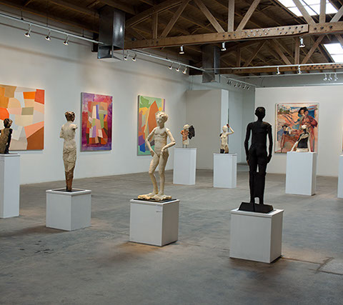 image of sculptures in gallery