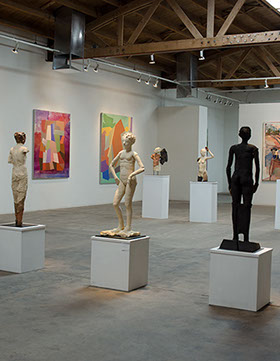 image of sculptures in gallery
